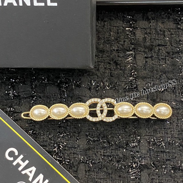 Chanel專櫃新款飾品髮夾 香奈兒經典熱銷款珍珠髮夾 zgb2511